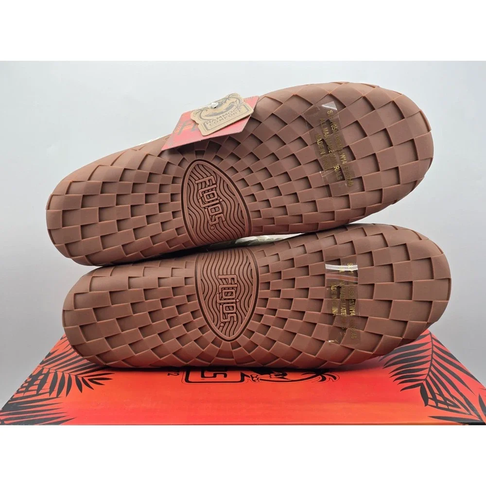 Flojos Unisex Gracias‎ Slipper Slip-Ons Shoes Ivory/Gum Size M13/W14 SLP1105 NEW - Picture 11 of 13